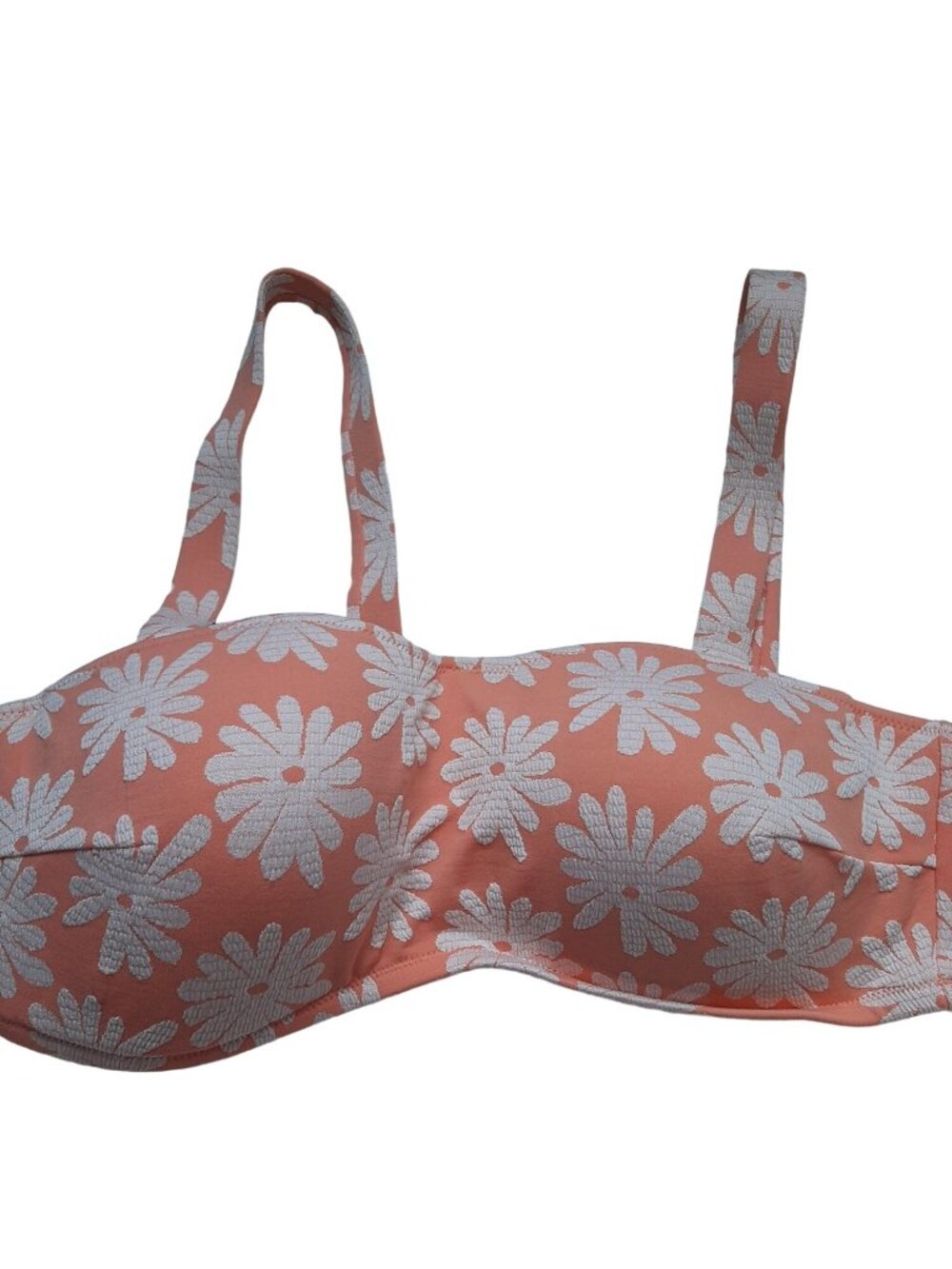 NWT Cupshe Daisy Pattern 2 piece Bikini Size L Casual Summer Beach Travel - Picture 3 of 9